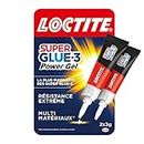 Loctite Super Glue-3 | Power Gel (2 tubes de 3 g) – Colle forte ultra résistante – Colle gel à séchage immédiat – Colle transparente multi-matériaux