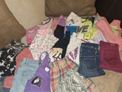 Girls 19 Piece Mixed Clothing Used Lot, Size 7/8