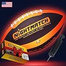 NIGHTMATCH Glow in The Dark Football - Ultra Bright Waterproof LED Light Up Football - Pump & Batteries incl. - Official Size 6 LED Football for Indoor & Outdoor - Ideal Gift for Kids, Youth & Adults