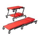 BIG RED TAM6505RR Torin Automotive Creeper: 36" Rolling Foldable Car Creeper, 2-in-1 Garage Shop Creeper for Auto Repair, 300 Lbs Capacity, Red