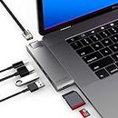 CharJenPro USB C Hub for MacBook Pro 16", 15.6" 2019, 2018, 2017, MacBook Air 2019, 2018, 100W Power, Gigabit Ethernet, HDMI 4K, Micro, SD Card Reader, 2 USB 3.0, Thunderbolt 3, USBC Data (USBC Hub)