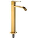 Full Gold PVD Coated SS-304 Tall Pillar Cock Tap with Long Spout & 12 Inches Tall Body Tall Boy Extended Pillar Tap Faucet