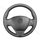 Hand Sew Black Leather Car Steering Wheel Cover for Renault Clio 4 IV 2012-2016 Captur 2013 2014