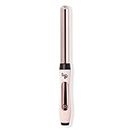 L'ANGE HAIR Le Curl Titanium Curling Wand | Professional Curling Iron for All Hair Types | Clip Free Hair Curler | Best Curling Wand for Tighter Curls & Beach Waves | Blush 1” (25MM)
