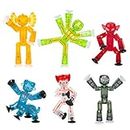 StikBot Zing Monsters Lot complet de 6 figurines articulées Monstres articulées avec Giggles, Goblin, Insector, Grim, Aquafang et Kyron