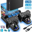 Dual Controller Charger Cooling Fan Stand For PS4 Cooler Console Vertical Stand