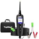 Topdiag P100 Power Circuit Probe Kit Electric Tester Tool AC DC Voltage Tester Car Diagnostic Tool for All Cars Circuit Tester Automotive 40Ft Cable 12V 24V Electrical Circuit Tester for Truck Boat