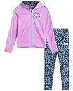 Fila Girls' Active Tracksuit - 2 Piece Performance Tricot Sweatshirt and Leggings - Activewear Clothing Set for Girls, 7-12, Size 12, Black