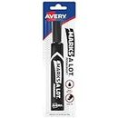 Avery Marks-a-lot Permanent Marker, Regular Desk-Style Size, Chisel Tip, Water and Wear Resistant, 1 Black Marker (17888)