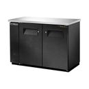 True TBB-24-48-HC 49 1/8" Bar Refrigerator - 2 Swinging Solid Doors, Black, 115v, Interior Lights | True Refrigeration