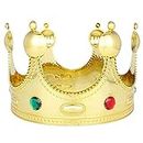 RS Happy Birthday decoration various coloring stone golden discount men king crowns tiara