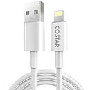 COSTAR Iphone Charger Cable,Apple Lightning To Usb Cable Cord,Usb Power Charging Data Sync Transfer Cord Compatible With Iphone 14/13/13 Pro/12/12 Pro/12 Pro Max/11/Xs Max/Xr/X,8,7,6,5,Ipad(1.2M)White