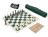 Wholesale Chess Basic Club Complete Chess Set with Scorebook and Clock (Green)