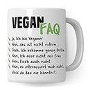 Pagma Druck Vegan Geschenk Tasse - Veganer Geschenkidee Becher - Kaffeetasse vegane Ernährung Fleischlos Motiv Kaffeebecher