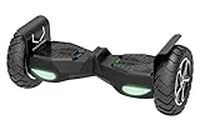 Swagtron Swagboard Outlaw T6 Off-Road Hoverboard - First in The World to Handle Over 380 LBS, Up to 12 MPH, 10" Wheel, Black