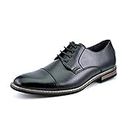 Bruno Chaussures de Ville Homme Oxfords en Daim Chaussure Costume à Lacets Hommes Classiques pour Travail Noir Prince-6 Taille 44