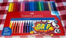 Faber-Castell 20 Felt Tip Pens - GRIP (DE Filzstifte)