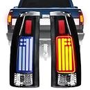 Taillights Tail Light Assembly Pair for 88-99 Chevy GMC C/K 1500 2500 3500, 92-99 Suburban C/K 1500 2500, 92-94 Blazer, 95-99 Tahoe, 92-00 GMC Yukon, 99-00 Cadillac Escalade, Smoke Lens
