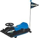 Razor Crazy Cart Shift - Electric Go Kart for Kids 6+ with 360° Auto Drift Steering, 8 mph Max Speed, Low Speed Setting & 40 Minute Ride Time, 5 Mile Range, Ride On with 12V 5Ah Battery - Black & Blue