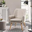 Oikiture Armchair Lounge Chairs Home Living Room Furniture Nursing Seating Beige