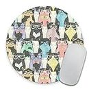 Coworker Gift Cat Mouse Pad Funny Office Desk Accessories Office Supplies Dorm Decor Cute Office Decor Mousepad Cat Lady Gift Mint Pink Blue
