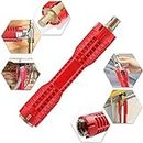 Faucet and Sink Installer（8-in-1）Multi-purpose Wrench Plumbing Tool for Toilet Bowl/Sink/Bathroom/Kitchen Plumbing Repair Installation Hand Tools(red)…