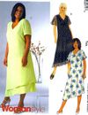 WOW! WOMEN'S ELEGANT PETITE LINED DRESSES SEWING PATTERN 18W-24W McCalls 4397