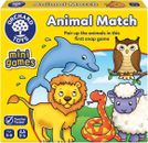 Juego de viaje portátil pequeño compacto portátil Orchard Toys Animal Match niños de 3 años