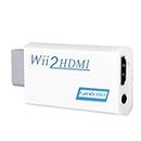 Wii to HDMI Converter, Wii to HDMI Adapter 720p/1080P HD Converter Adapter with 3.5 mm Audio Output Audio Video Output for Wii Projector TV