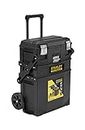 STANLEY FATMAX Cantilever Rolling Toolbox Trolley, 4 Level Workstation with Portable Tote Tray for Tools and Small Parts, 1-94-210, Black