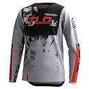 Troy Lee Designs Offroad Motocross Dirt Bike ATV Motorcycle Powersports Racing Jersey Shirt for Youth, GP (Astro Light Gray/Orange, L)