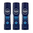 Nivea Deodorant, Fresh Active for Men, 150ml (Pack of 3)