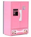 Ratna's Plastic Toy Refrigerator Role Play Household Kitchen Appliance Miniature Toy for Kids, Pink
