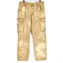 Carhartt Pants | Carhartt Custom Dyed Distressed Cargo Pants 34x32 | Color: Cream/Tan | Size: 34
