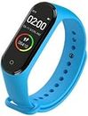 Crystal Digital M4 Band Heart Rate Monitor OLED Display Waterproof Sports Health Activity Fitness Smartband Bracelet (Blue)