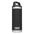 YETI Rambler 18oz Vacuum Insulated Stainless Steel Bottle with Cap, Black DuraCoat