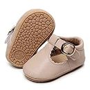 HONGTEYA Infant Baby Girls Mary Jane Flats Non Slip for Toddler First Walkers Soft Sole PU Leather Crib Shoes Sneaker Wedding Party Christmas Princess Dress Shoes Baby Moccasins Girls