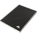 Cuadernos forrados con tapa dura A4 negro brillo espiral 160 páginas papel memo almohadillas de escritura