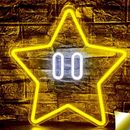 Urban Outfitters Party Supplies | Mario Kart Star Nintendocartoon Video Game Neon Light Led Man Cave Kid/Teen Room | Color: White/Yellow | Size: Os