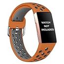 SUIMUMU Silicone Strap Compatible with Fitbit Charge 4 Straps Charge 3/ Charge 3 SE Replacement Sport Strap Smartwatch Breathable Fitness Wristband Belt for Women Men (Small Size,Colour #4)