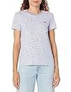 Levi's Women's Perfect Crewneck Tee Shirt (Also Available in Plus), (New) Harper Geo Persian Violet, X-Large