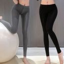 Women Crotchless Sexy Zipper Yoga Pants Shiny Stretch Leggings Fitness Hotpants