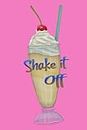 Shake It Off Notepad: Pink Background