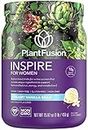 PlantFusion Inspire Plant Protein Powder for Women - Low Carb Protein Powder for Lean Muscle Support - Keto, Gluten Free, Soy Free, Non-Dairy, No Sugar, Non-GMO - Creamy Vanilla Bean 1 lb