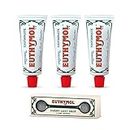 Euthymol Original Pasta de dientes 75ml x 3 + Euthymol Classic Toothpaste Squeezer x 1, Sin Flúor, Antiplaca, Antibacteriano, Protección contra la Caries, Dientes y Encías Para limpio y sano