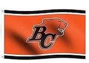 BC Lions Flag Deluxe Silk Fabric Fans Support CFL Team Decor Outdoor/Indoor Banner