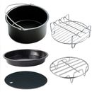 5 Pcs Air Fryer Accessories Set Baking Basket Pizza Pan Chips Home Kitchen Tools