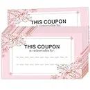 Coupon Cards Business Blank Coupons Gift Certificates Redeem Vouchers Loyalty Cards 50 Pcs Business Services Coupon for Mom, Wife, Husband to Offer Customer Rewards and Incentives