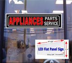 APPLIANCES Parts Service Led flat panel light box window sign 48"x 12"
