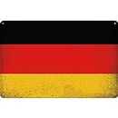 vianmo Blechschild Wandschild Metallschild 18x12 cm Flagge Deutschland Flagge Fahne